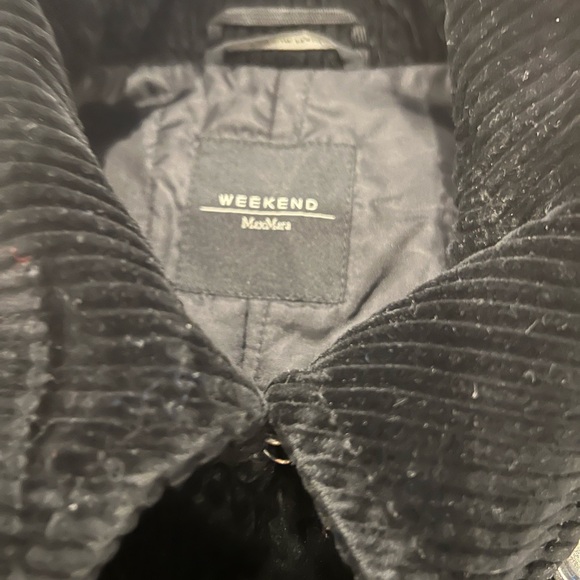 Weekend MaxMara Black Corduroy Pea Coat - Picture 7 of 8